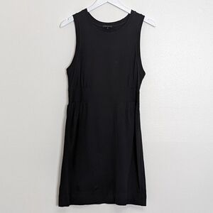 Theory Viscose Polyamide Elastane Stretchy Black Sleeveless Dress Medium